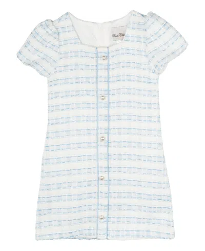 Rare Editions Kids' Toddler And Little Girls Tweed Social Dress In Blue