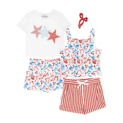 Rare Editions Babies' Toddler Girls 4-pc. Short Set In Red