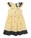 RARE EDITIONS TODDLER GIRLS BUMBLE BEE FLUTTER SLEEVE SEERSUCKER DRESS