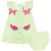 Rare Editions Baby Girls Watermelon Seersucker Dress