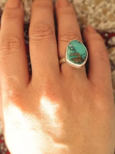 Rare Finds Women's Round Ring In Turquoise In Blue