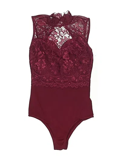 Pre-owned Rare London Bodysuit In Burgundy