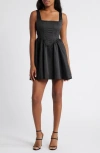 RARE LONDON RARE LONDON FIT & FLARE MINIDRESS