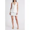 Rare London Halter Neck Suiting Minidress In White