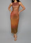 Rare London Blur Sleeveless Mesh Maxi Dress In Multi