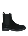 Rare Man Ankle Boots Black Size 9 Leather, Elastic Fibres