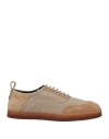 Rare Bull Man Sneakers Off White Size 10.5 Soft Leather In Beige