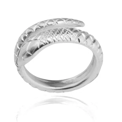 Rare Matters Jewelry Men's Year Of The Snake Rattlesnake Fine Sterling Silver Ring Unisex