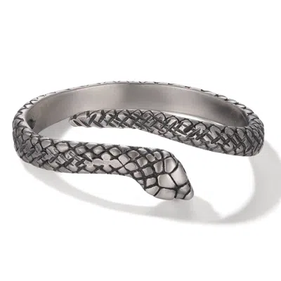 Rare Matters Jewelry Men's Year Of The Snake Vintage Recoil Fine Sterling Silver Snake Ring Unisex