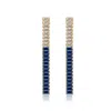 Rare Matters Jewelry Women's Blue / White Clear Blue Crystal Beam Earrings