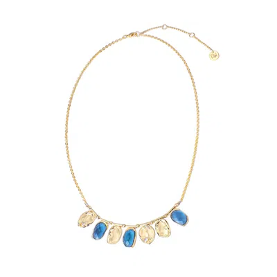 Rare Matters Jewelry Women's Dangling Multidrops Blue Necklace