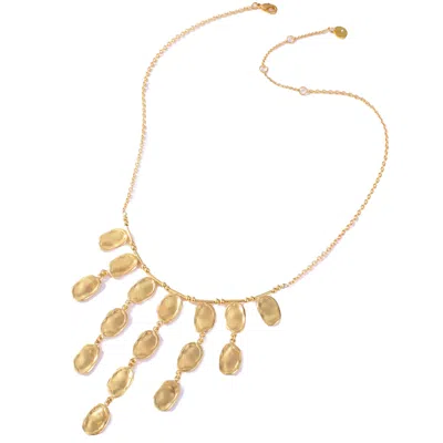 Rare Matters Jewelry Women's Gold Gilded Waterfall Statement Necklace