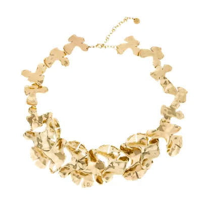 Rare Matters Jewelry Women's Gold Luxe Ripple Statement Necklace