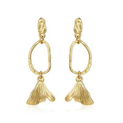 Rare Matters Jewelry Women's Gold Mermaid Tail Drops Earrings