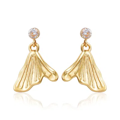 Rare Matters Jewelry Women's Gold Mini Mermaid Tail Earrings