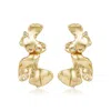 Rare Matters Jewelry Women's Gold Mini Organic Foliage Earrings