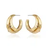 Rare Matters Jewelry Women's Gold Modern Stacked Hoops Earrings