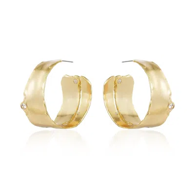 Rare Matters Jewelry Women's Gold Nature's Elegance Hoop Earrings