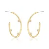 Rare Matters Jewelry Women's Gold Sculpted Curve Hoops
