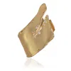 Rare Matters Jewelry Women's Gold Wabi-sabi Wanderer Statement Cuff Bracelet
