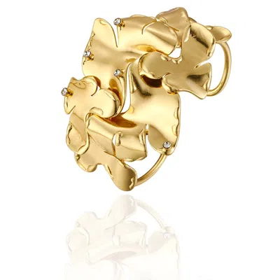 Rare Matters Jewelry Women's Golden Whirlwind Cuff Bangle Bracelet