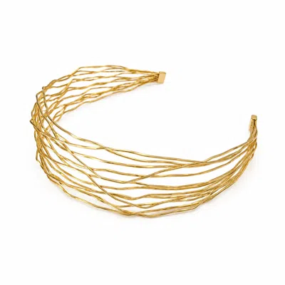Rare Matters Jewelry Women's Hammered Wire Headband In Gold