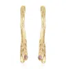 Rare Matters Jewelry Women's Pink / Purple Natural Asymmetry Strawberry Quartz Linear Earrings