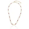 Rare Matters Jewelry Women's Pink / Purple Pink Crystal Link Necklace