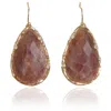 Rare Matters Jewelry Women's Pink / Purple Timeless Nature's Beauty Teardrop Earrings Strawberry Quartz
