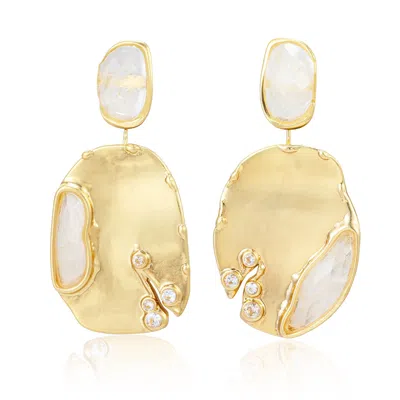 Rare Matters Jewelry Women's White Cascade Clear Quartz Gemstone Earring