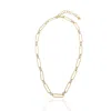 Rare Matters Jewelry Women's White Clear Crystal Link Necklace