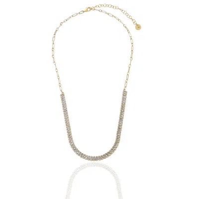 Rare Matters Jewelry Women's White Clear Crystal Stream Necklace
