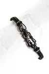 Rarities Diamond Sterling Silver Black Macramé Adjustable Bracelet 3g In Black