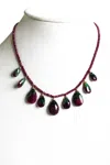 Rarities Womens Sterling Silver Gold Plated Ruby In Zoisite Beaded Necklace In Purple