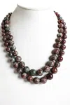 Rarities Womens Sterling Silver Ruby Kyanite Beaded Double Necklace 277g 22" In Silver