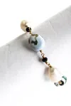 Rarities Womens Sterling Silver Yellow Gold Plated Pearl Tree Agate Toggle Beaded Bracelet 7" In Gold