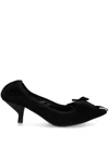 Ras 50mm Bow-detail Kitten-heel Pumps In Black
