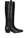 Ras Knee-high Square-toe Boots In Black