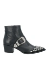 Ras Woman Ankle Boots Black Size 8 Leather