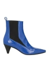 Ras Woman Ankle Boots Blue Size 8 Leather In Blue