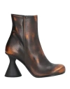 Ras Woman Ankle Boots Bronze Size 7 Leather