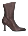 Ras Woman Ankle Boots Bronze Size 7 Leather In Yellow