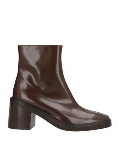 Ras Woman Ankle Boots Brown Size 7 Leather