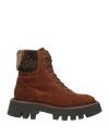 Ras Woman Ankle Boots Brown Size 8 Leather In Brown