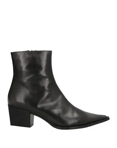 Ras Woman Ankle Boots Charcoal Size 6 Leather