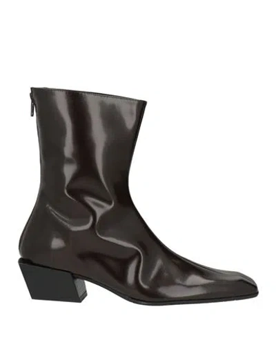 Ras Woman Ankle Boots Dark Brown Size 8 Leather