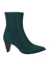 Ras Woman Ankle Boots Deep Jade Size 7 Leather In Green