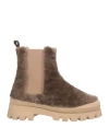 Ras Woman Ankle Boots Khaki Size 8 Shearling