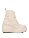 Ras Woman Ankle Boots Light Grey Size 7 Leather In Grey