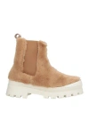 Ras Woman Ankle Boots Sand Size 6 Shearling In Brown